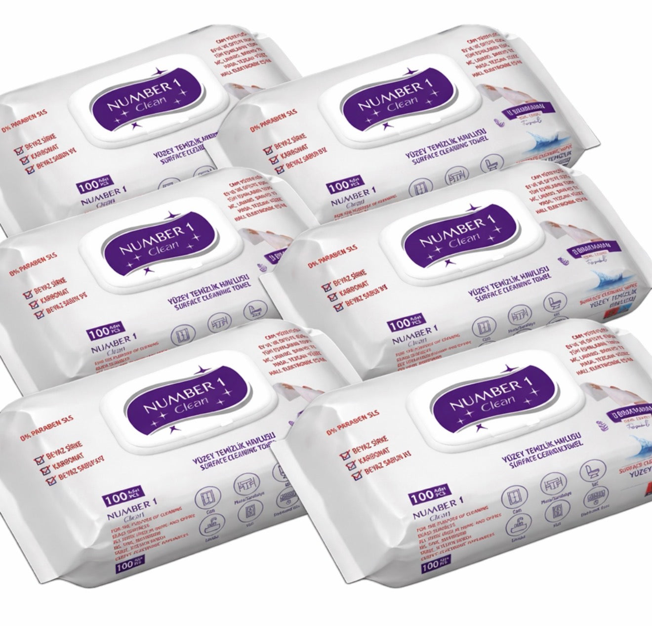 Number 1 Easy Clean Reinigungstücher 6er-Paket